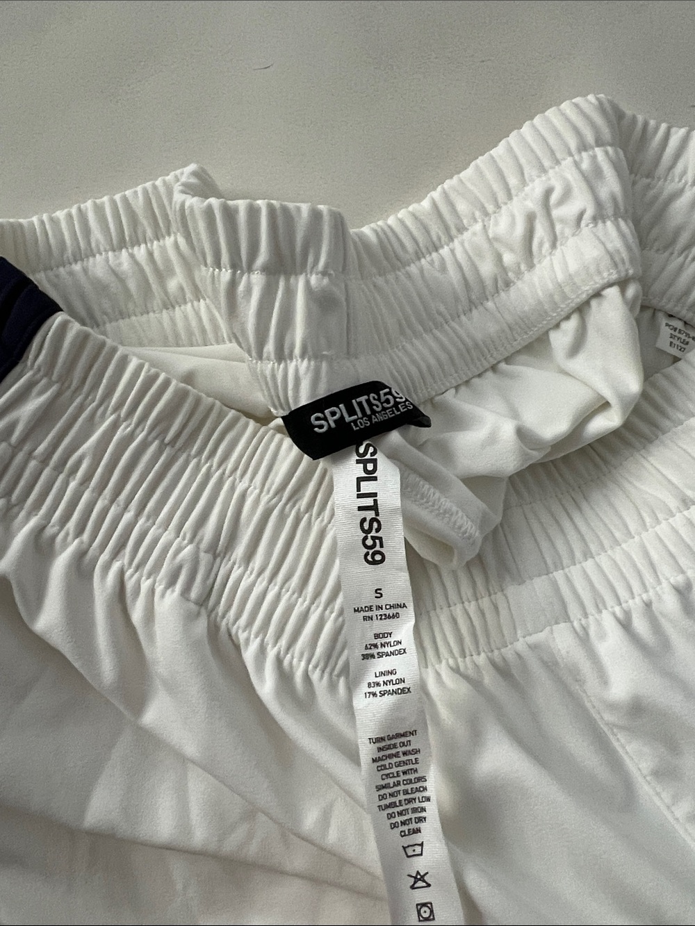 SPLITS59 Maxie Rigor Track Pant Wide Leg in White / Indigo Blue Small $178 - Picture 7 of 7